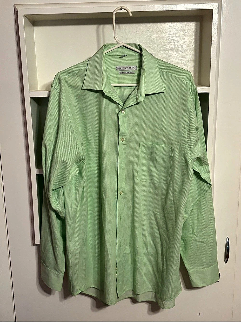 Geoffrey Beene Men's Striped Casual Shirt Size 16